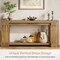70.9" Solid Wood Entryway Console Table with 2-Tier Storage Shelf